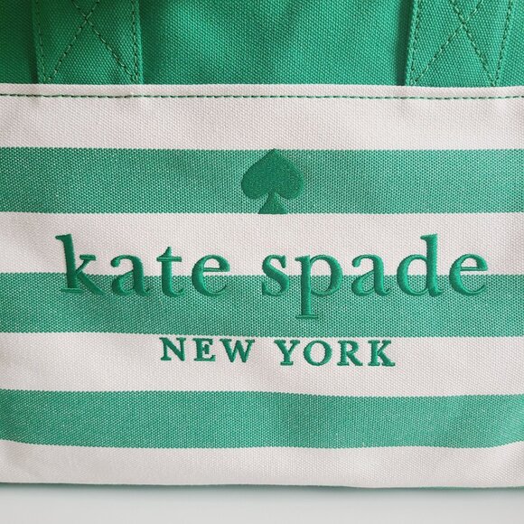 Kate Spade Jett Canvas LARGE Tote in Green Bean Multi #KB695 NWT - Picture 4 of 16